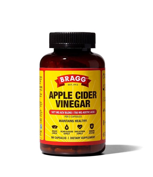 Bragg Apple Cider Vinegar 750 mg Capsules 180 ct.