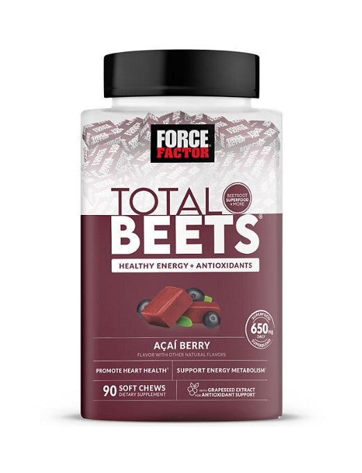 Force Factor Total Beets, Beet Root Superfood Soft Chews, Acai Berry 90 ct.