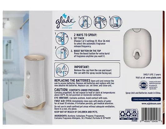 Glade Automatic Spray Air Freshener, Roasted Chestnut, 1 Holder + 3 Refills