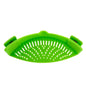 LMETJMA Universal Silicone Clip-on Pan Pot Strainer Anti-spill Pasta Pot Strainer Food Grade Rice Fruit Colander Strainer KC0111