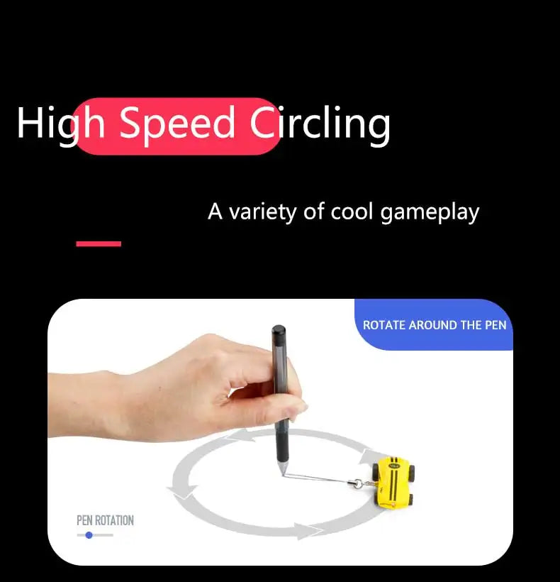 Mini RC Car High Speed Fast 360 Degree Rotation Luminous Stunt Turn Trick Drift Small Car with Light USB Charging Children Gift