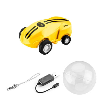 Mini RC Car High Speed Fast 360 Degree Rotation Luminous Stunt Turn Trick Drift Small Car with Light USB Charging Children Gift