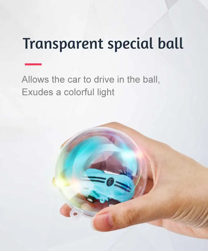 Mini RC Car High Speed Fast 360 Degree Rotation Luminous Stunt Turn Trick Drift Small Car with Light USB Charging Children Gift