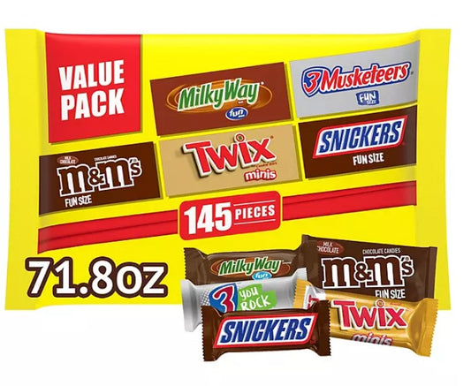 Mars Milk Chocolate Variety Pack Candy, 145 pcs.