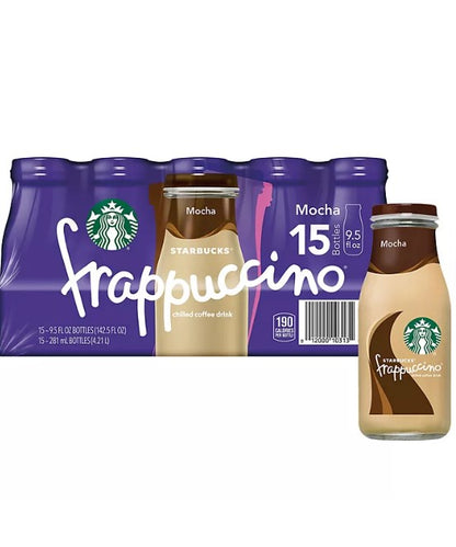 Starbucks Frappuccino Chilled Mocha Coffee Drink, 9.5 oz., 15 pk.