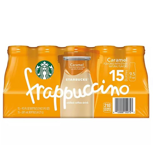 Starbucks Frappuccino Coffee Drink, Caramel Flavor (9.5 oz., 15 pk)