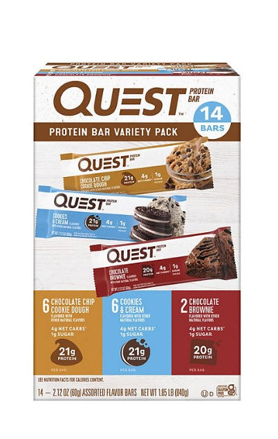 Quest Gluten Free Protein Bars, Variety Pack, 14 ct.