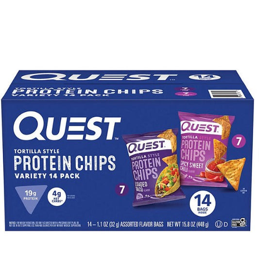 Quest Tortilla-Style 19g Protein Chips, Variety Pack, 14 ct.