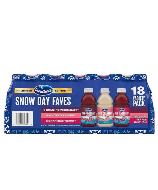 Ocean Spray Juice Drink Winter Variety Pack 10 fl. oz., 18 pk.