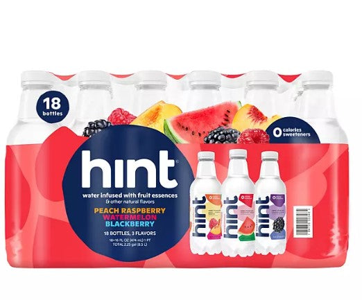 Hint Flavored Water Variety Pack 16 fl. oz., 18 pk.