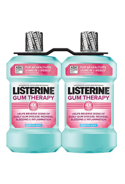 Listerine Gum Therapy Anti-Gingivitis Mouthwash, Glacier Mint, 1.5L, 2 pk.