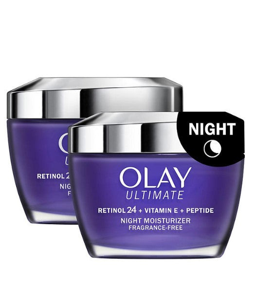 Olay Ultimate Retinol 24 + Vitamin E + Peptide Night Moisturizer, 1.7 oz., 2 pk.