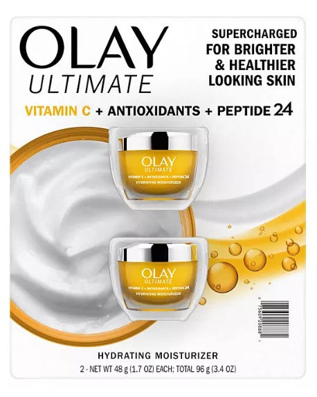 Olay Ultimate Vitamin C + Antioxidants + Peptide 24 Hydrating Moisturizer, 1.7 oz., 2 pk.