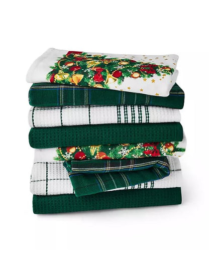 Member's Mark Holiday 8-Piece Kitchen Towel Set, Christmas Tree