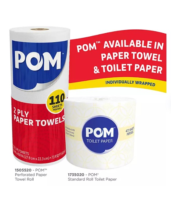 POM 2-Ply Toilet Paper 45 rolls, 473 sheets/roll