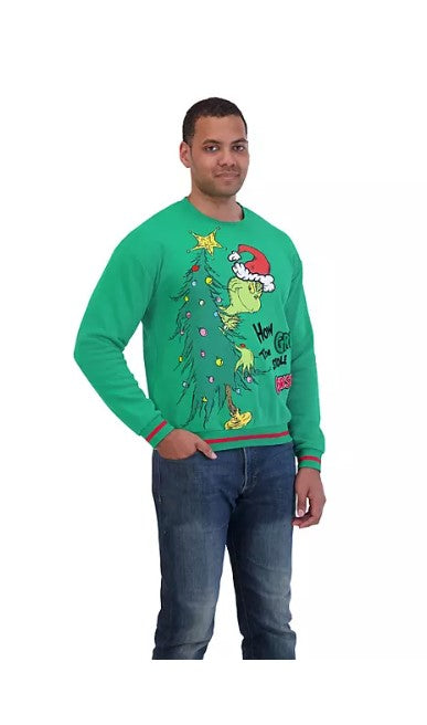 Grinch Adult Holiday Themed Sweatshirt