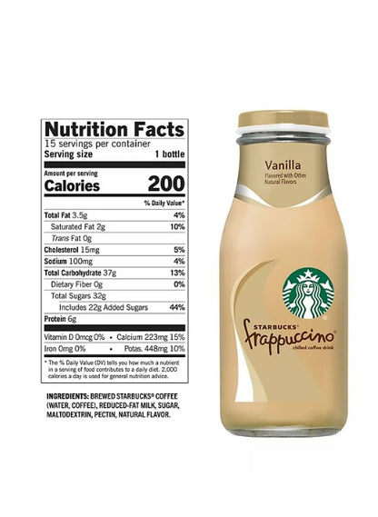 Starbucks Frappuccino Vanilla Coffee 9.5 fl. oz., 15 pk.