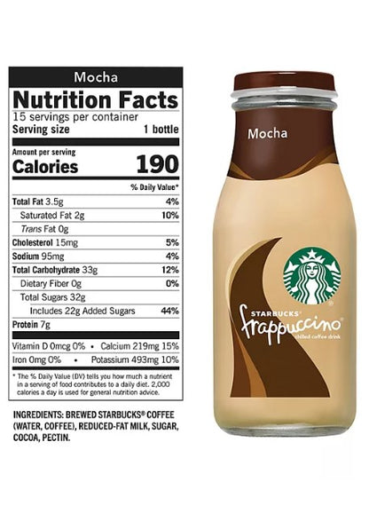 Starbucks Frappuccino Chilled Mocha Coffee Drink, 9.5 oz., 15 pk.