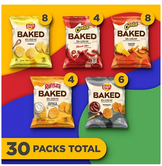 Frito-Lay Baked Variety Pack Chips, 30 pk.