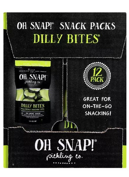 OH SNAP! Dilly Bites Dill Pickle Snack Packs, 3.25 fl. oz., 12 ct.