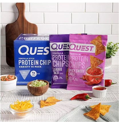 Quest Tortilla-Style 19g Protein Chips, Variety Pack, 14 ct.