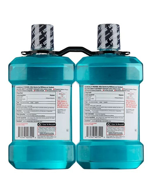 Listerine Cool Mint Antiseptic Mouthwash, 50.7 fl. oz., 2 pk.