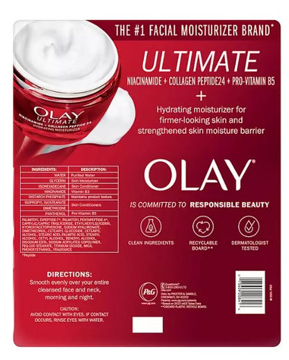 Olay Ultimate Niacinamide + Collagen Peptide 24 Hydrating Moisturizer, 1.7 oz., 2 pk.