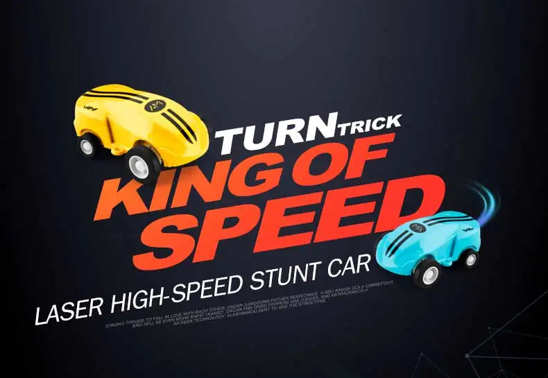 Mini RC Car High Speed Fast 360 Degree Rotation Luminous Stunt Turn Trick Drift Small Car with Light USB Charging Children Gift